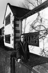 John Crawley outside Tue Brook House. 13th February 1978 John Crawley outside Tue Brook House. 13th February 1978