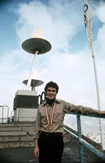 John Curry Ice Skater with his Olympic Gold medal February 1976 at the 1976 Winter John Curry Ice Skater with his Olympic Gold medal February 1976 at the 1976 Winter