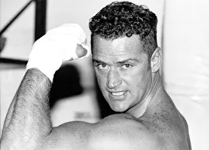 John Emmen Boxing dutch fighter trains for his fight with Frank Bruno John Emmen Boxing dutch fighter trains for his fight with Frank Bruno