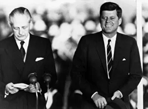 00150 Gallery: John F Kennedy US President and Harold MacMillan 1961 British Prime Minister