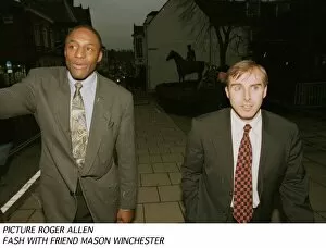 Images Dated 23rd January 1997: John Fashanu former footballer and now TV presenter arriving at Winchester Crown Court