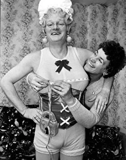 Fitting Gallery: John Inman gets fitted for his role in Mother Goose at the Empire Theatre, Liverpool