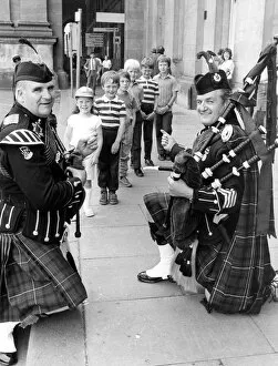 John (left) and Fred Redpath outside the Central Station in Newcastle in March 1981