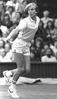 John Lloyd in action during tennis match - June 1981 25/06/1981