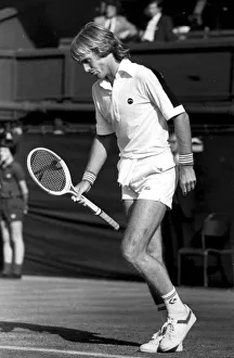 John Lloyd after losing his match at The Wimbledon Tennis Championships - June 1979 John Lloyd after losing his match at The Wimbledon Tennis Championships - June 1979