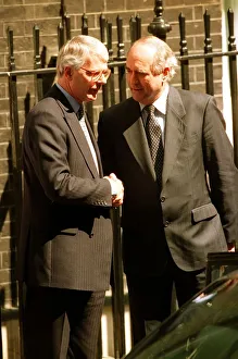John Major with MP Brian Mawhinney on his last day as Prime Minister outside 10 Downing John Major with MP Brian Mawhinney on his last day as Prime Minister outside 10 Downing
