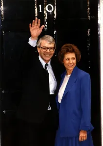 John Major MP and wife Norma outside Downing Street John Major MP and wife Norma outside Downing Street