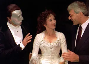 John Major at the musical Phantom of the Opera with Kevin Gray gesturing John Major at the musical Phantom of the Opera with Kevin Gray gesturing