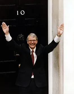 Images Dated 10th April 1992: John Major Prime Minister at Number 10 after his election victory 1992