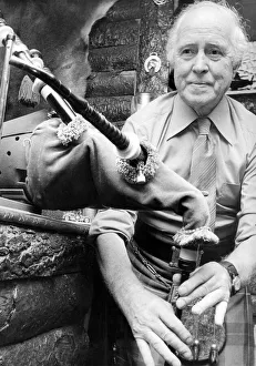 John McKinnon playing his all electric Highland bagpipes. 21/10/77 John McKinnon playing his all electric Highland bagpipes. 21/10/77