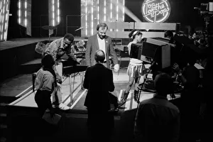 John Peel on set of Top of The Pops March 1982 John Peel on set of Top of The Pops March 1982
