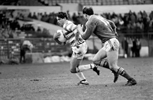 Images Dated 8th February 1986: John Player Rugby League Trophy Final Hull Kingston Rovers v Wigan. February 1986