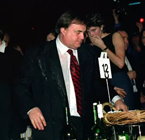 Images Dated 10th February 1998: John Prescott, Deputy Prime Minister, pictured at the Brit Awards after being wet by a