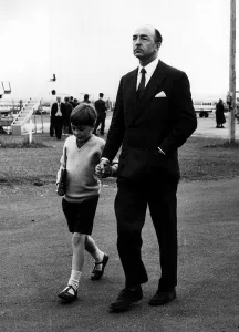 John Profumo with his son David - August 1963 arriving in Scotland The John Profumo with his son David - August 1963 arriving in Scotland The