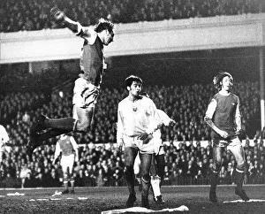 Images Dated 28th April 1970: John Radford of Arsenal heads 2nd goal 1970 Arsenal v Anderlecht