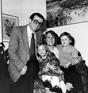 John Sewel, with his wife Rosemary and their two children. March 1983