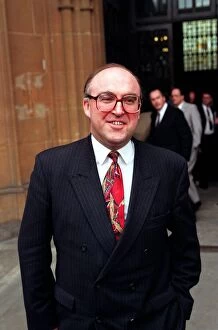 Images Dated 15th April 1992: JOHN SMITH STANDING OUTSIDE HOUSES OF PARLIAMENT 15 / 04 / 1992
