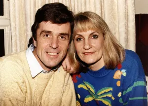 Images Dated 19th April 1996: John Stapleton and his wife Lynn Faulds Wood tv presenters Dbase A©Mirrorpix
