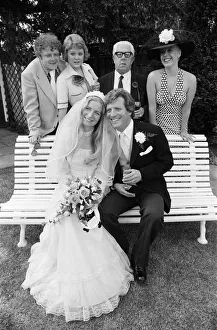 Images Dated 4th June 1977: Johnny Briggs marries Christine Allsopp, in Stourbridge, Worcestershire