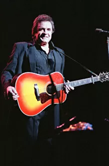 Images Dated 14th May 1989: Johnny Cash, in concert at the Royal Albert Hall, London, Sunday 14 May 1989
