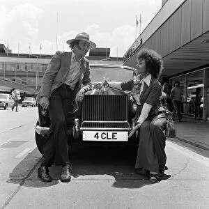 Images Dated 1st July 1975: Johnny Dankworth and Cleo Laine leaving Heathrow Airport for New York at the start of a