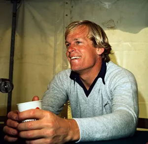 Johnny Miller golfer at press conference April 1987 Johnny Miller golfer at press conference April 1987