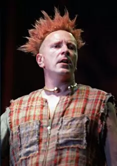 Images Dated 16th July 1996: Johnny Rotten on stage at SECC Glasgow July 1996