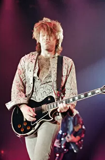 Images Dated 11th July 1996: Jon Bon Jovi performing at Ibrox Stadium, Glasgow, Scotland during the group Bon Jovi'