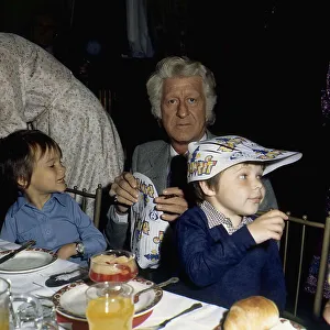 Jon Pertwee Actor at a Variety Club Luncheon for Prince Charles June 1981 Jon Pertwee Actor at a Variety Club Luncheon for Prince Charles June 1981