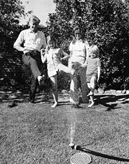Images Dated 3rd June 1970: Jon Pertwee actor and his wife Ingeborg - June 1970 With children Dariel