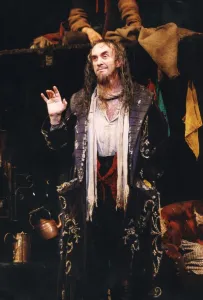 Jonathan Pryce in costume as Fagin during musical Oliver Jonathan Pryce in costume as Fagin during musical Oliver