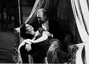 Joss Ackland Actor with Actress Jean Simmons in the musical A Little Night Music at