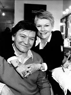 Judi Dench actress with husband and fellow actor Michael Williams 2nd January 1987 Judi Dench actress with husband and fellow actor Michael Williams 2nd January 1987