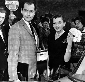 Heathrow Airport Collection: Judy Garland Actress with her friend Mark Herron at London Airport