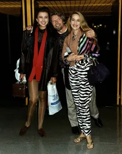 Images Dated 14th December 1992: Julia Kurotchinka former Miss World with model Jerry Hall