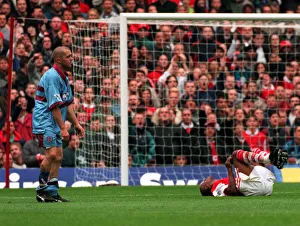 Images Dated 18th September 1995: Julian Dicks West Ham Football FC brings down Ian Wright