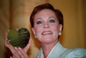 Images Dated 6th July 1998: Julie Andrews Actress July 1998 With her Variety club award she was given by