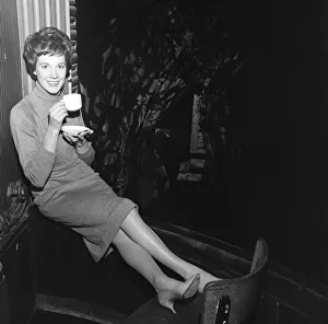 Julie Andrews watches her husband working on stage at the Lyric Theatre, Hammersmith Julie Andrews watches her husband working on stage at the Lyric Theatre, Hammersmith