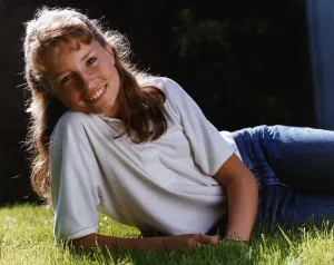 Juliette Carton actress wearing jeans lying in grass Juliette Carton actress wearing jeans lying in grass