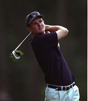 Images Dated 23rd July 1998: Justin Rose plays a shot from the the rough on the 14th at the Dutch Open Golf