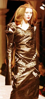 Images Dated 3rd March 1999: Karen Elson models at the Antonio Berardi show during the Milan Fashion Week