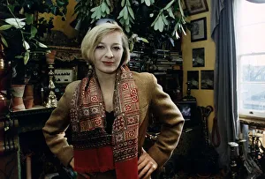 Images Dated 7th November 1990: Karen Krizanovitch writer / TV presenter on Channel 4 TV programme Sex Talk