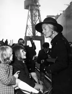 Images Dated 16th October 1970: Katharine, Duchess of Kent at launching of Furness Bridge at Swan Hunter, Haverton Hill