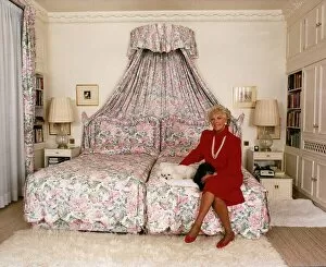 Images Dated 14th July 1992: Katie Boyle Columnist relaxing at home