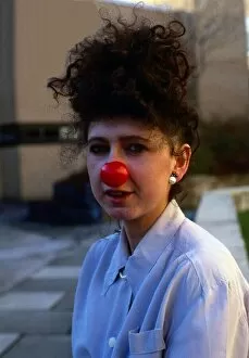 00192 Gallery: Katie Murphy wearing red nose February 1988