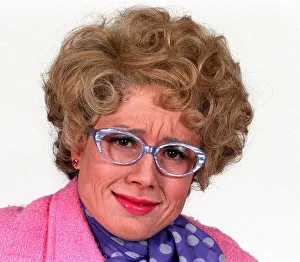 Images Dated 9th July 1996: Katie Puckrik tv presenter as she might look in old age after make up artists aged her