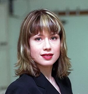 Images Dated 9th July 1996: Katie Puckrik tv presenter before make up artists aged her in channel fours new tv