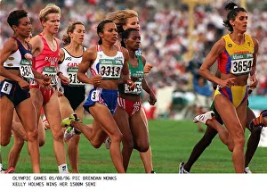 Kelly Holmes athlete of Great Britain wins her 1500m semi final during the Atlanta Kelly Holmes athlete of Great Britain wins her 1500m semi final during the Atlanta