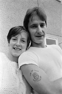 01228 Gallery: Kelvin Bailey and his new tattoo of Arthur Scargill. 20th September 1984