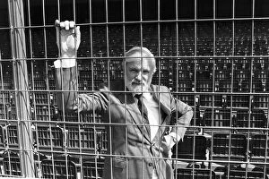 Ken Bates Chairman of Chelsea Football Club Seen standing Behind Electric Fence at